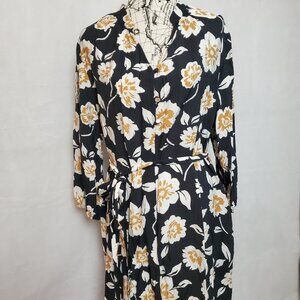 Spin Black with Yellow & Cream Woven Dress - Size 2X